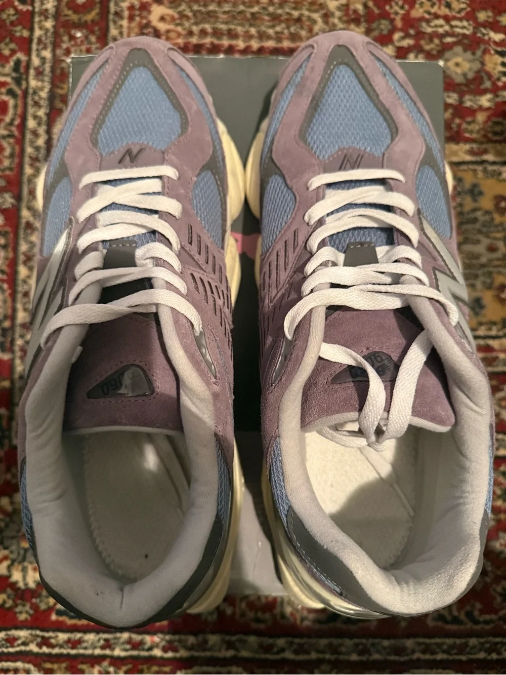 New Balance 9060 Shadow Purple - Lavender and Light Blue Suede Mesh Sneaker
